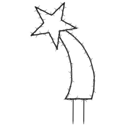 Коледна светеща украса с шипове, метеор, 80 LED, 62 см