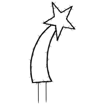 Коледна светеща украса с шипове, метеор, 80 LED, 62 см