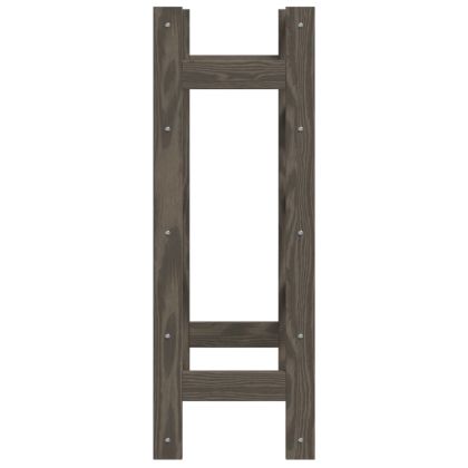 Стойка за вино за 20 бутилки, сива, бор масив