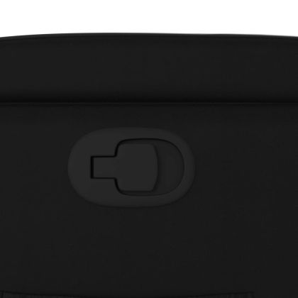 Фотьойл с регулируема облегалка, черен, изкуствена кожа