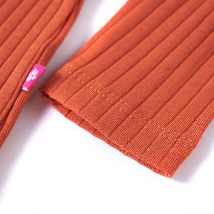 Детска тениска с дълъг ръкав, опушено оранжево, 92