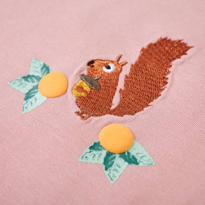 Детска тениска с дълъг ръкав, светлорозова, 92