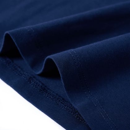 Детска тениска с дълъг ръкав, тъмносиня, 92