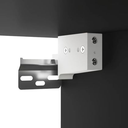 Огледален шкаф с LED, черен, 70x16,5x60 см