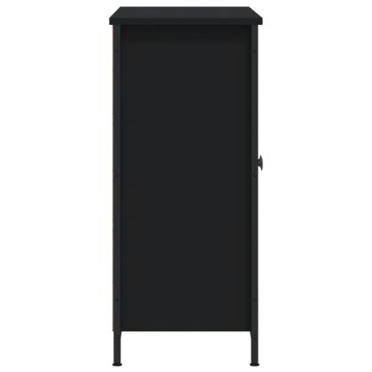 Бюфет черен 100x33x75 см инженерно дърво