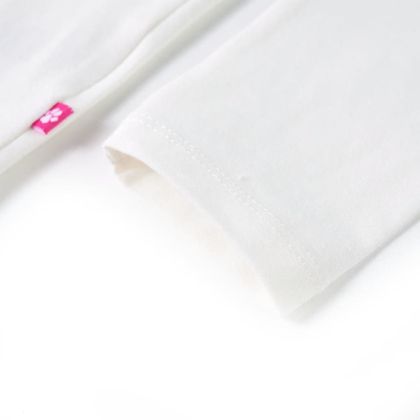 Детска тениска с дълъг ръкав, екрю, 92