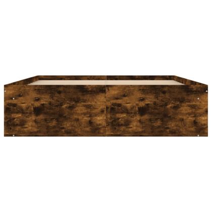 Рамка за легло, опушен дъб, 135x190 см, двойна