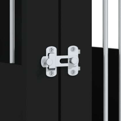 Клетка за куче мебел, черна, 55x75x65 см, инженерно дърво