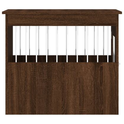 Клетка за куче мебел, кафяв дъб, 55x75x65 см, инженерно дърво