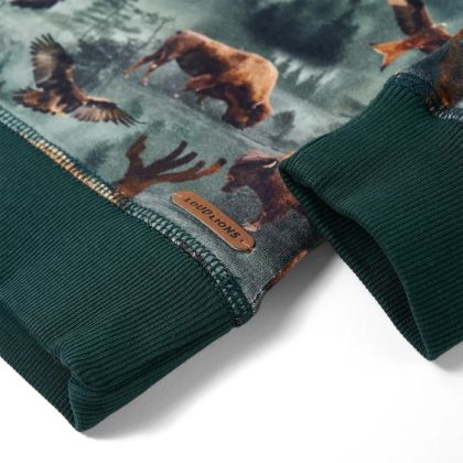 Детски суитшърт, тъмнозелен, 92