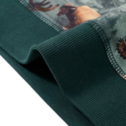 Детски суитшърт, тъмнозелен, 92