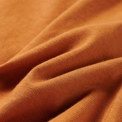 Детска тениска с дълъг ръкав, тъмна охра, 92