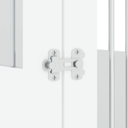 Клетка за куче мебел, бяла, 64,5x80x71 см, инженерно дърво