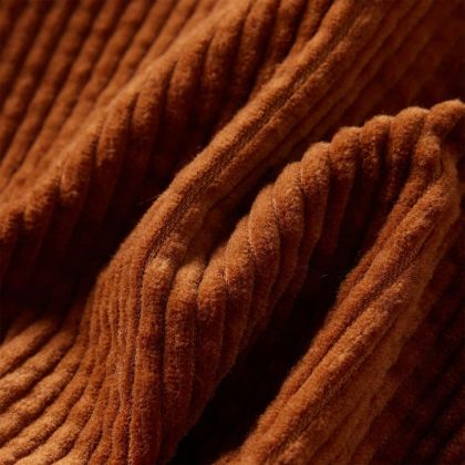 Детска пола с джобове, кадифе, коняк, 92