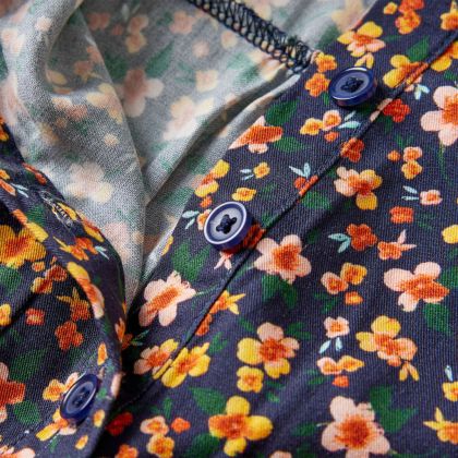 Детска рокля с дълъг ръкав, тъмносиня, 92