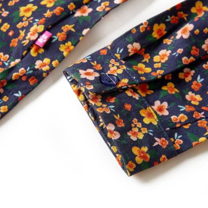 Детска рокля с дълъг ръкав, тъмносиня, 92