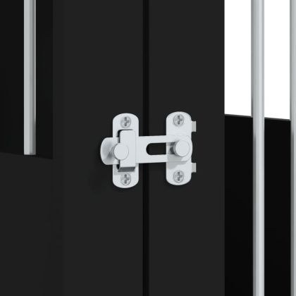 Клетка за куче мебел, черна, 64,5x80x71 см, инженерно дърво