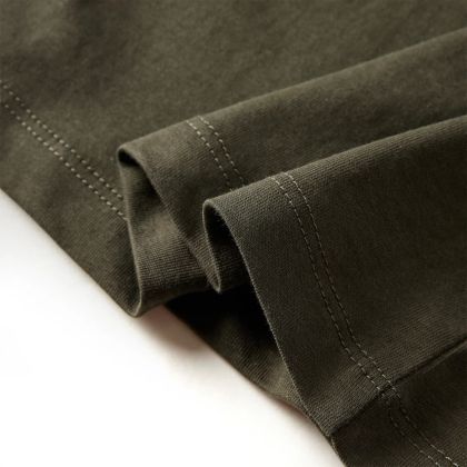 Детска тениска с дълъг ръкав, каки, 92