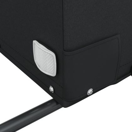 Ремарке за велосипед, черно и сиво, 45 кг, желязо