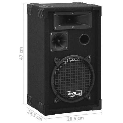 Професионални пасивни Hifi сценични тонколони 2 бр 800 W черни