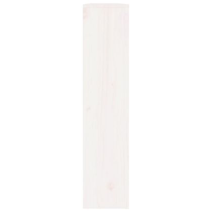 Параван за радиатор бял 153x19x84 см борово дърво масив