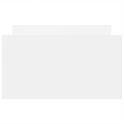 Рамка за легло с горна и долна табла, бяла, 90x190 см