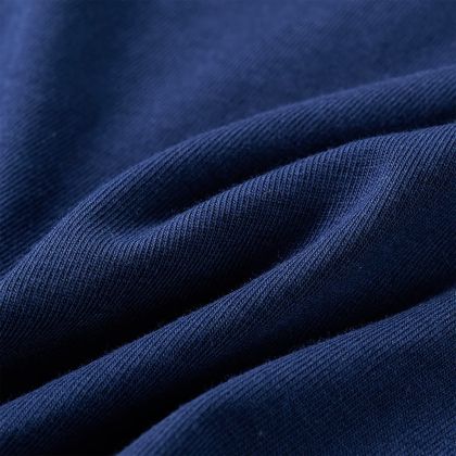 Детска тениска с дълъг ръкав, тъмносиня, 92