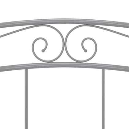 Рамка за легло, сива, метал, 160x200 см