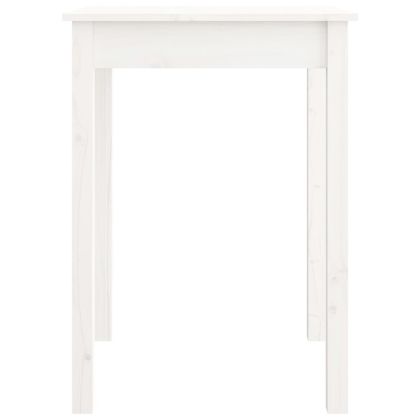 Трапезна маса,Бяло,55x55x75см, борово дърво масив