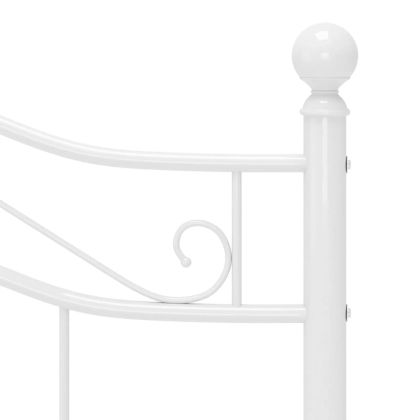 Рамка за легло, бяла, метал, 120x200 cм