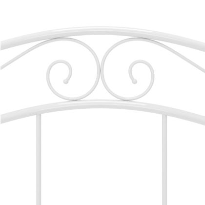 Рамка за легло, бяла, метал, 120x200 cм