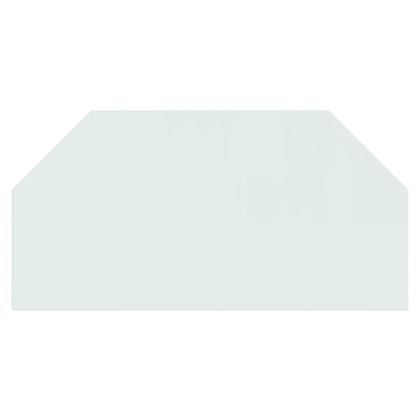 Стъклена подложка за камина, шестоъгълна, 100x50 см