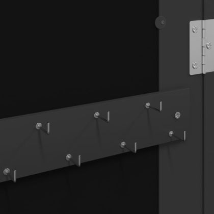 Огледален шкаф за бижута, стенен монтаж, черен, 30x8,5x90 см