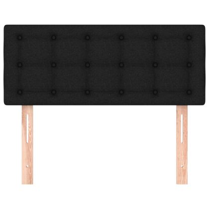 Горна табла за легло, черна, 100x5x78/88 см, плат