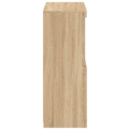 Страничен шкаф с LED осветление, дъб сонома, инженерно дърво