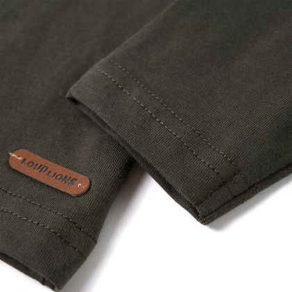 Детска тениска с дълъг ръкав, каки, 92