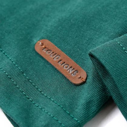 Детска тениска с дълъг ръкав, зелена, 92