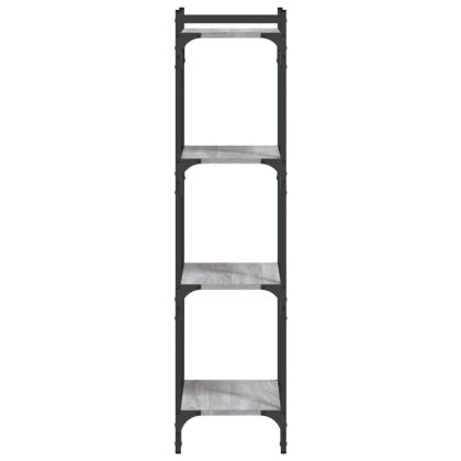 Библиотека 4 рафта сив сонома 40x30x120 см инженерно дърво