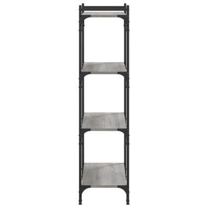 Библиотека 4 рафта сив сонома 80x30x120 см инженерно дърво