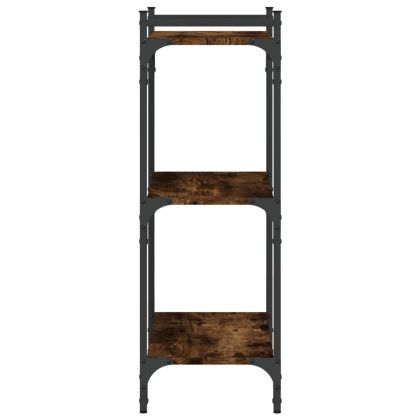 Библиотека 3 рафта опушен дъб 60x30x86 см инженерно дърво