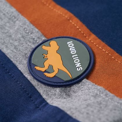 Детска тениска с дълъг ръкав, тъмносиня, 92