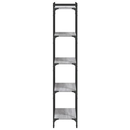 Библиотека 5 рафта сив сонома 60x30x154 см инженерно дърво