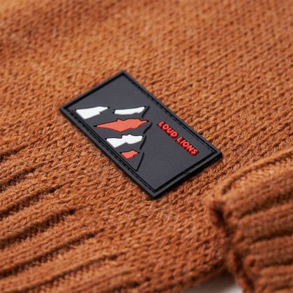 Детски плетен пуловер, коняк, 92