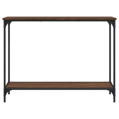 Конзолна маса, кафяв дъб, 101x30,5x75 см, инженерно дърво