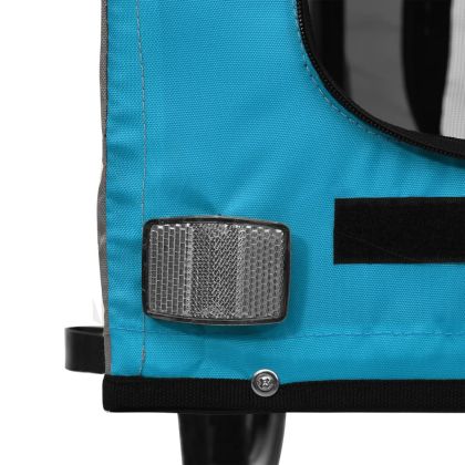 Ремарке за колело за любимци синьо черно Оксфорд плат и желязо