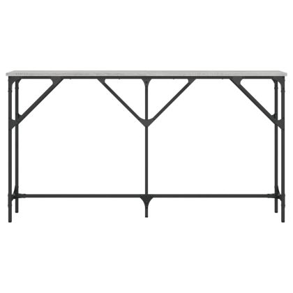 Конзолна маса, сив сонома, 140x23x75 см, инженерно дърво