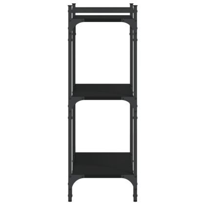 Библиотека 3 рафта черна 60x30x86 см инженерно дърво