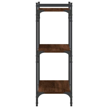 Библиотека 3 рафта кафяв дъб 60x30x86 см инженерно дърво