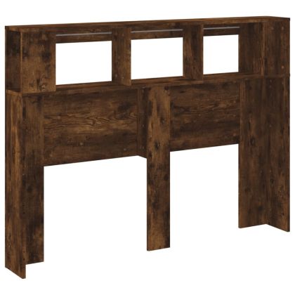 LED горна табла, опушен дъб, 140x18,5x103,5 см, инженерно дърво