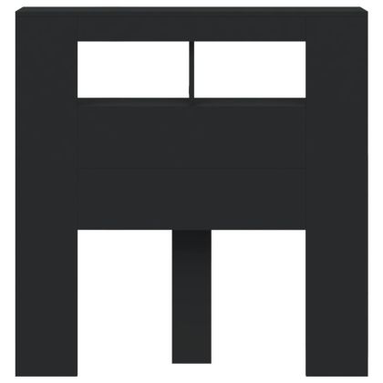 LED горна табла, черна, 100x18,5x103,5 см, инженерно дърво